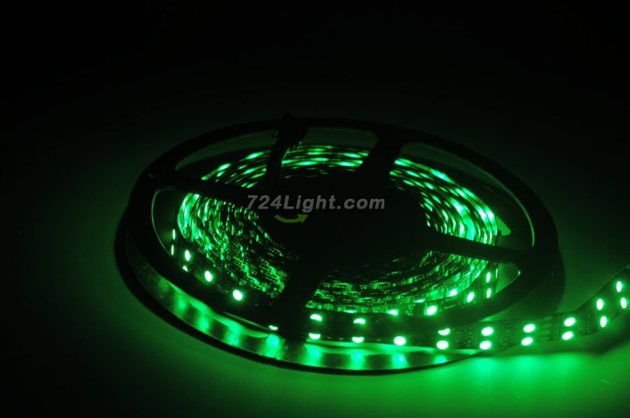 Black Double RGB LED Flexible Light Strip SMD5050 Multicolor Strip Light 12V 5 meter(16.4ft) 600LEDs