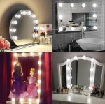 Hollywood Style LED Vanity Mirror Lights Kit with 10 3Colors Adjustable 1.77'' Light Bulbs, Perfect for Makeup Vanity Table Set in Dressing Room