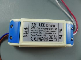 18-36x1W LED Power Supply AC 85-265V Input 300mA DC 54V-120V Output LED Driver For Ceiling Light LED Tubes Spotlight