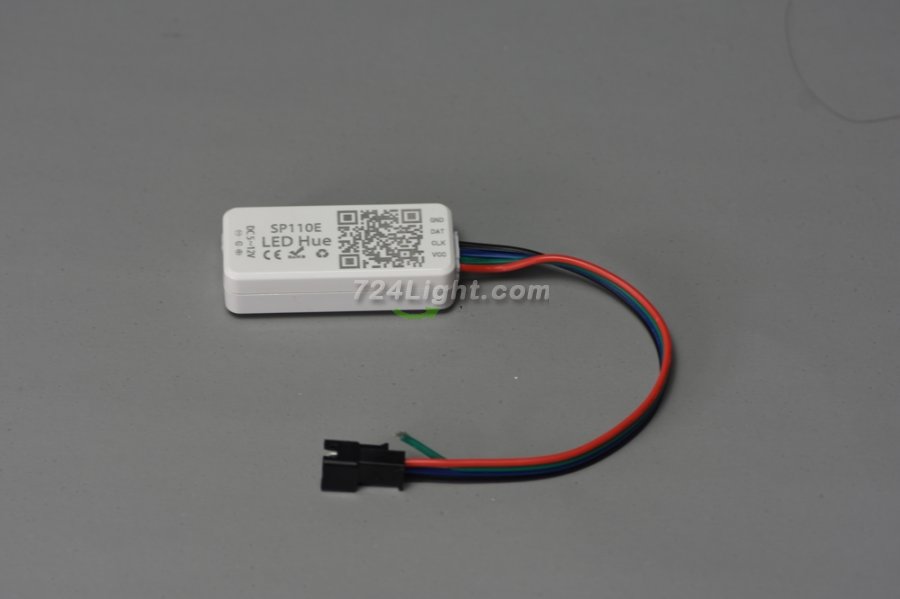 DC5-24V SP110E Bluetooth Pixel Light Controller by Smart Phone APP for WS2812B WS2813 SK9822 APA102 SK6812 LPD8806 DMX512 1903 RGB/RGBW LED Strip Light