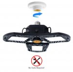 60W Motion Activated Radar CRI 80 6000LM 6000K Deformable E26/E27 Base LED Ceiling Light for Garage