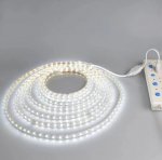 AC 110V 220V SMD5050 High Voltage Flat Strip Light 60 LEDs Per Meter 12mm Width with Wall Outlet Power Plug