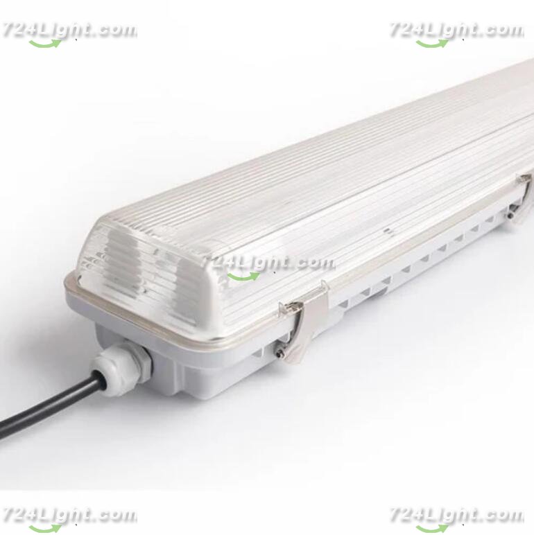 LED Tube Fixture (No Tube included) for Dual LED Tube Tri-proof LED Tube Support Bracket Waterproof , Dustproof, Corrosion-Proof