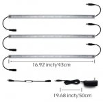 LED Grow Light Strip Kit with Full Spectrum LEDs, 36W IP65 Waterproof Dimmable LED Plant Grow Light Bar for Germination, Growth and Flowering