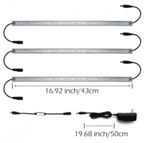 LED Grow Light Strip Kit with Full Spectrum LEDs, 36W IP65 Waterproof Dimmable LED Plant Grow Light Bar for Germination, Growth and Flowering