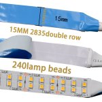 12V 2835LED DOUBLE ROW STRIP LIGHT 240LEDS/METER 12V2835 LOW VOLTAGE HIGH BRIGHTNESS STRIP LIGHT 5M (16.4FT) 2835STRIP LIGHTSS