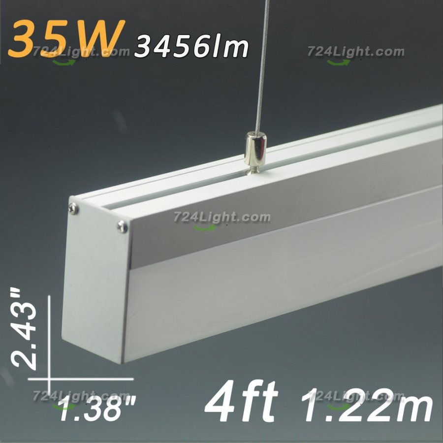 Linear Pendant Lights 4ft 1.2 Meter 2.43"x1.38" 35W DC 12V - Click Image to Close