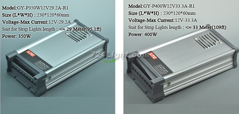 12V LED Power Supply 60W 100W 150W 250W 350W 400W LED Power Supplies Rain-proof AC 175 - 240V For LED Strips LED Light