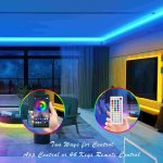 LED Strip Lights 32.8ft Color Changing 5050 RGB Led Lights for Bedroom,Built-in Mic,Led Lights With App Control and IR Remote For Home Decoration