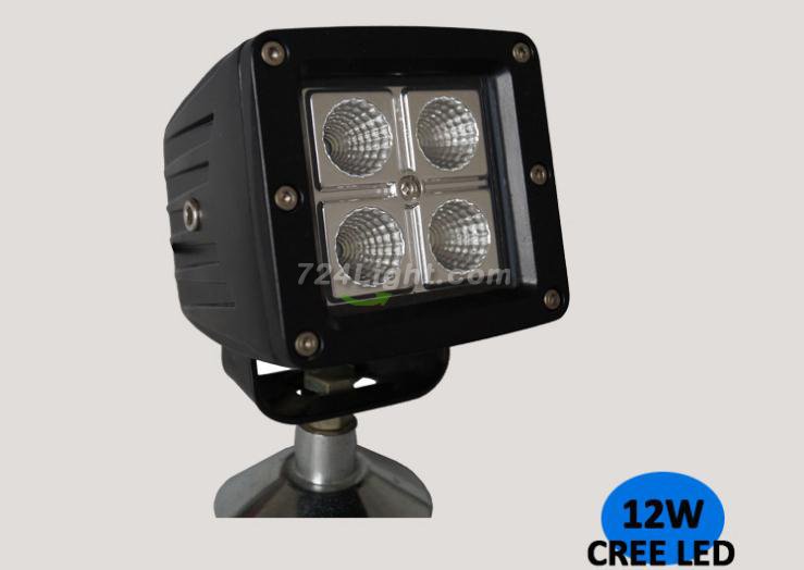 12W LED Work Light 6500K LED Light Bar IP68 CREE LED 864 Lumens Spot Flood Off Road Driving Light