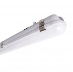 Milky White Cover T8 LED Tube Lights with Striped Clear Tri-proof T8 Tube Fixture for Single Tube