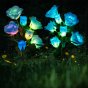 Outdoor Solar Garden Decorative Lights, 7 Roses Solar Flower Lights for Garden Lawn Patio Passage Landscape Decoration(2 Pack)