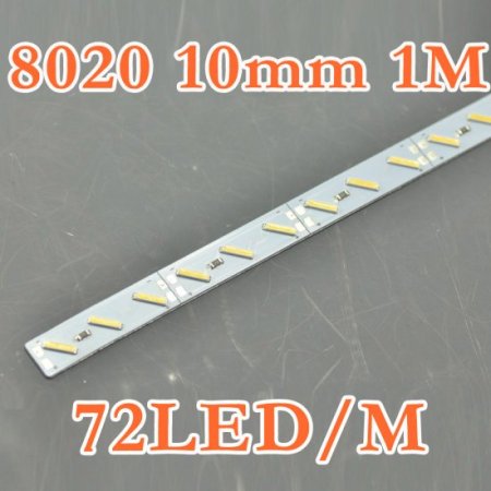 (image for) Superbright(1.3 times as much as 5630 LED) 39.3inch 8020 Rigid LED Strips 72LED 1M 12mm 12V DC Aluminium Rigid Strip Bar light