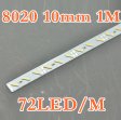 (image for) Superbright(1.3 times as much as 5630 LED) 39.3inch 8020 Rigid LED Strips 72LED 1M 12mm 12V DC Aluminium Rigid Strip Bar light
