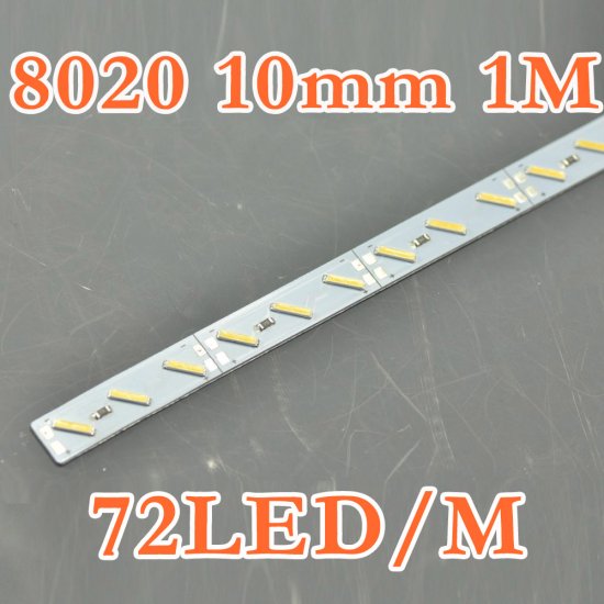 (image for) Superbright(1.3 times as much as 5630 LED) 39.3inch 8020 Rigid LED Strips 72LED 1M 12mm 12V DC Aluminium Rigid Strip Bar light