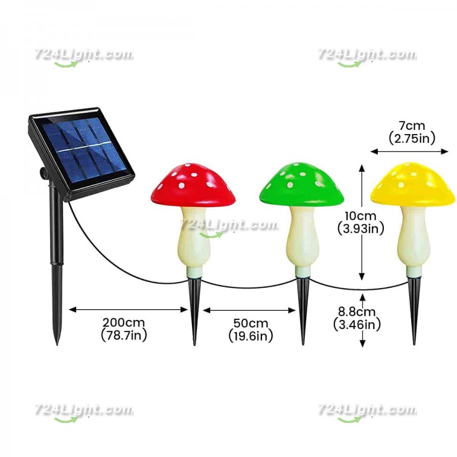 Outdoor Solar Garden Lights Cute Mushroom Shape Decorative Lamp LED Waterproof Solar Light For Yard Backyard Lawn Path