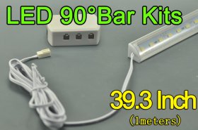 39.3inch 1Meter 18W LED Bar Fixture 5630 72LED 2520 Lumens 90Â° Right Angle Cabinet LED Bar Light Kits