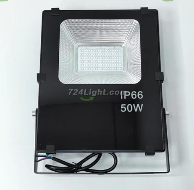DMX512 RGB LED Flood Light 50W AC110-220V Outdoor IP66 LED WallWasher BLACK Aluminum Case Tempering Glass Cover High Lumen Security Light,Tunnel Spotlight Garden Landscape Lawn Lamp