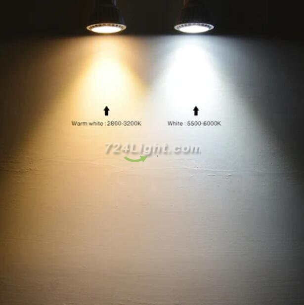 4Pack 3W/5W/7W 12V AC/DC LED Spotlight MR16 LED Bulb Light GU5.3 Bi-Pin Base White Aluminum Housing 30° Beam Angle