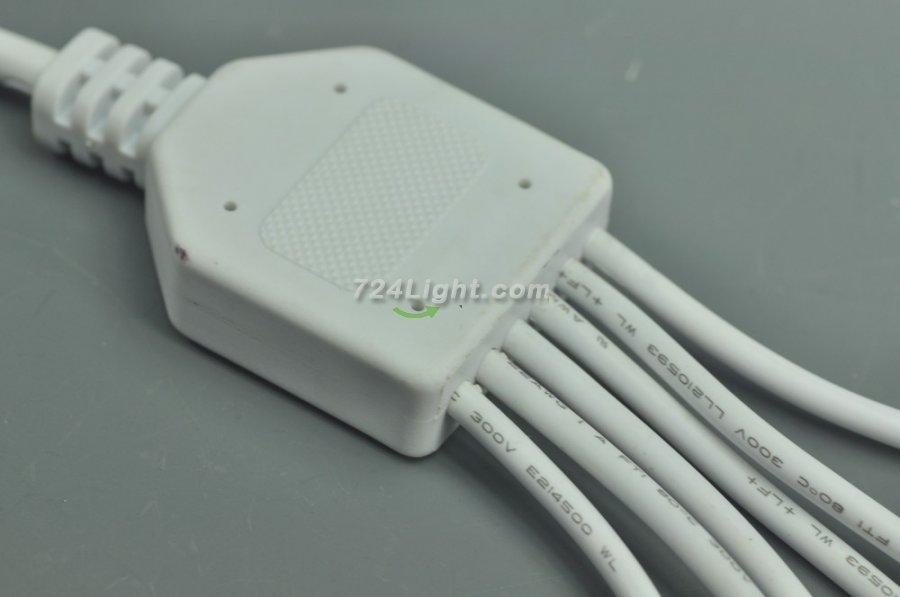 Compact Power Supply to Splitter White Cable LED Light Power Splitter DC 1 to 2 3 4 5 6 Adapter