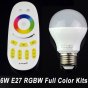 6W E27 RGBW Full Color LED Bulb Kits