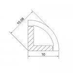 LED Plastic Channel Waterproof Led Profile Super Slim Channel (WxH):7 mm x 7mm 1 meter (39.4inch) LED Channel