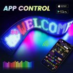 Model 1696 Small Flexible USB 5V Car LED Sign Bluetooth App Control Display Screen Text Pattern Animation LED sign display for Car Windows, Shop, Bar and Entrance Sign