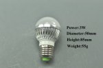 Ultra Bright 3W 4W 5W 7W E27 Dimmable Globe LED bulb light lamp 80-265V