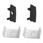 Black LED Profile U02 9x17mm U-Shape LED Aluminum Channel System