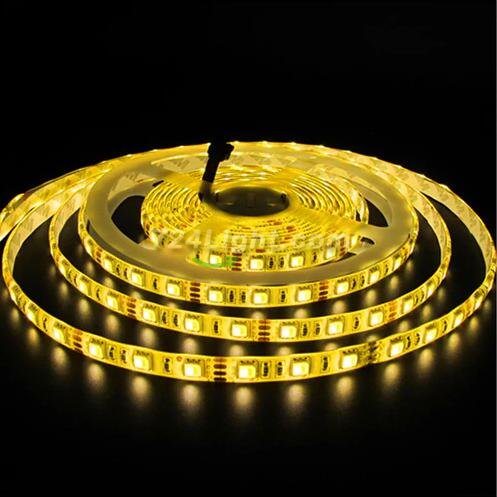12V Dual White LED light Strip, 16.4FT/5Meter SMD5050-300 60 LEDs Per Meter 2 in 1 Color Temp-Adjustable Flexible LED Strip Light