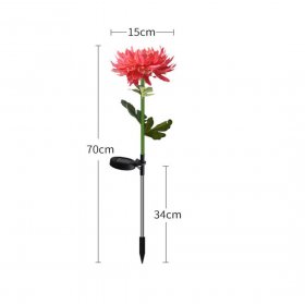 Outdoor Solar Garden Stake Lights, 3 Pack Chrysanthemum Flower Lights, IP66 Waterproof LED Decorative