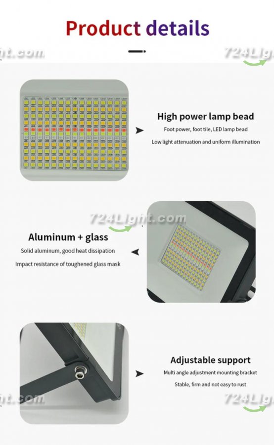 2 Pack 50W RGBCW Outdoor LED Floodlight WiFi Bluetooth RGBCW 2700K-6500K & 16 Million Colors, LED Landscape Lights, IP66 Waterproof