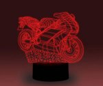Transportation Images 3D Illusion LED Night Light w/ 16 Colors Remote Touch Switch Adjustable Brightness for Kids Bedroom Decoration