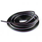 22Guage RGBW RGBWW LED Strip Extension Cable 5pin 5Color Stand Wire Bonded Flat Cable for SMD5050 RGBW RGBWW Color