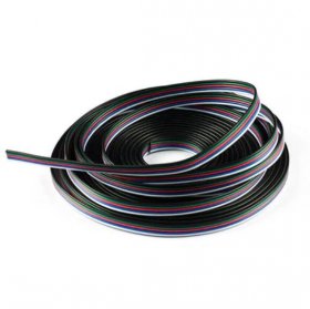 22Guage RGBW RGBWW LED Strip Extension Cable 5pin 5Color Stand Wire Bonded Flat Cable for SMD5050 RGBW RGBWW Color