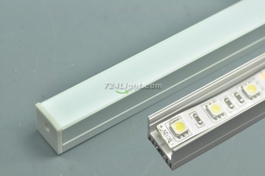 LED Channel with heat sink and tracking for led strip light or line pendent Light - Click Image to Close