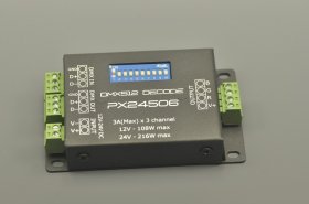 PX24506 DMX 512 Decoder Driver 9A DMX 512 Amplifier 12V~24V RGB LED Light