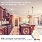 10 Pack 3W Dimmable Antifog LED Downlight CRI80 Flat Diffuser Ceiling Light -2-3/8'' Cutout