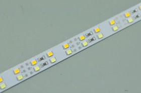 Double Row 39.3inch 2835 Rigid LED Strips Pure White Warm White Double Color Temperature 144LED 1M 12V DC Aluminium Rigid Strip Light