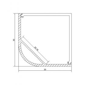 Super 20mm Strip LED Aluminium Extrusion Recessed LED Aluminum Channel 1 meter(39.4inch) LED Profile