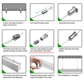 2 Pack H5075 Big Aluminum Extrusion Channel for Suspension Mounting Linear Office Lighting System