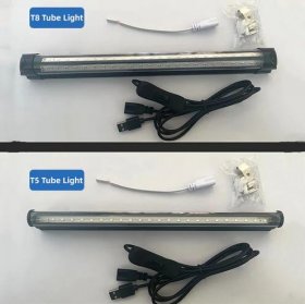 10W 12.6inches T8 LED UV 385-400nm Black Light Strip, LED Tube Light for Bedroom Halloween Decorations and Christmas Party, Fun Atmosphere, Black Light Poster 6ft Power Cord with Built-in ON/Off Switch