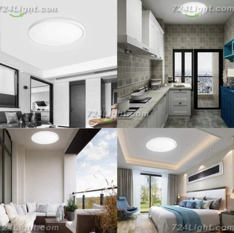 15.74 Inch 32W LED Light Fixtures Ceiling Flush Mount for Bedroom, Kitchen, BathroomLamps Ultrathin