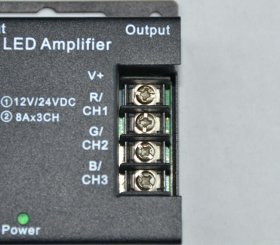 12V-24V 8A 3 Channels LED RGB Amplifier Common Anode LED Amplifier For 5050 SMD RGB LED Strip Light Bulb
