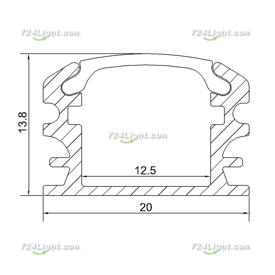 Highlighted Aluminum LED Channel Style like LED Tube light for 5050 5630 line light