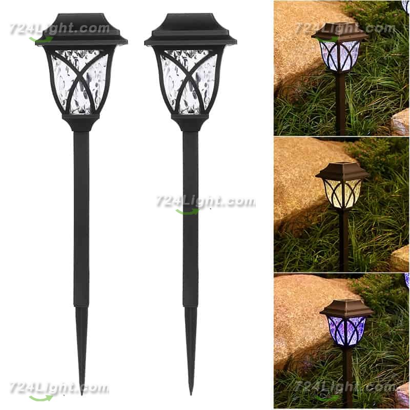 Solar Garden Light, Outdoor Waterproof Floor Lamp for Garden Passage Lawn Path Lighting (2 Pack)