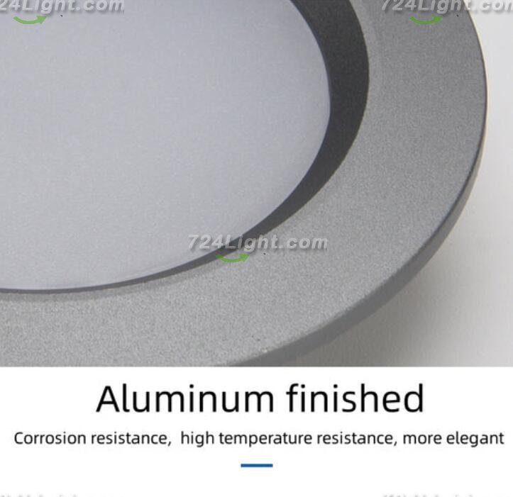4pcs Pack LED Under Cabinet Lighting 2.5W 12VDC Ultra Thin, 3 Switches are Available Controllable Puck Light for Motorhome, Caravan, Truck, Kitchen, Wine Cabinet, Wardrobe