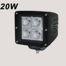 20W LED Work Light 6500K LED Light Bar IP68 CREE LED 1440 Lumens Spot Flood Off Road Driving Light