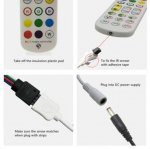 5V-24V DC Wireless ELK6ARGB Bluetooth Music Symphony Controller with Two Outputs for RGB Color Changing LED Flexible Strip Lights
