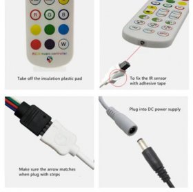 5V-24V DC Wireless ELK6ARGB Bluetooth Music Symphony Controller with Two Outputs for RGB Color Changing LED Flexible Strip Lights